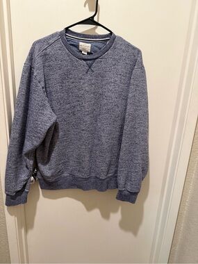 Weatherproof Men's Heathered Navy Crewneck Sweater
